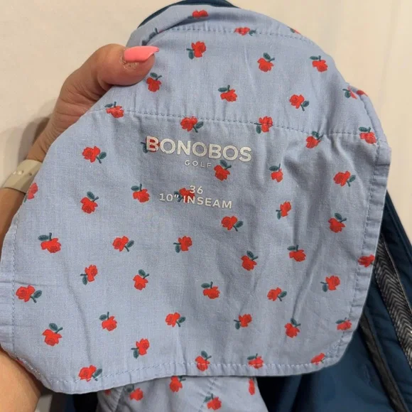 Bonobos Justin Rose Highland Tour Shorts Marine Blue 10” Golf Shorts Size 36 - Picture 11 of 12